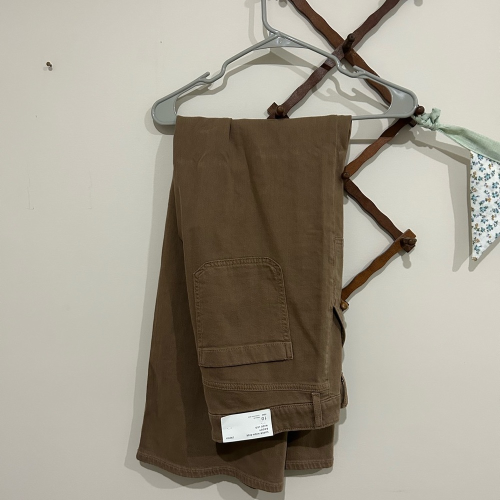 American Eagle super high rise baggy wide leg pants NWT